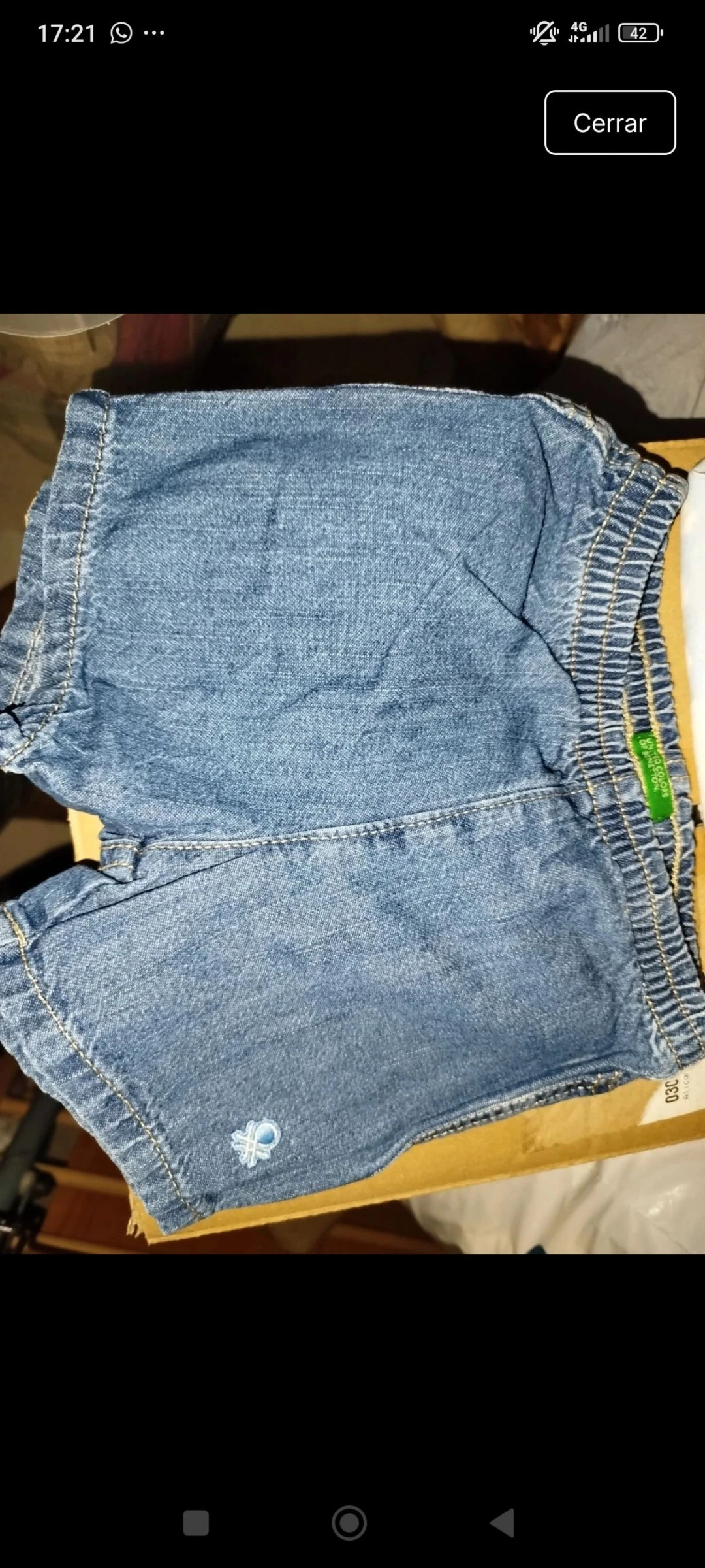 Pantalón vaquero corto Benetton 6-9 meses – photo 2